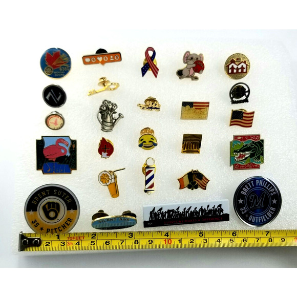 Mix Lot 25 Lapel Pins Vintage Current Assorted Themes Various Pinbacks - Picture 2 of 6